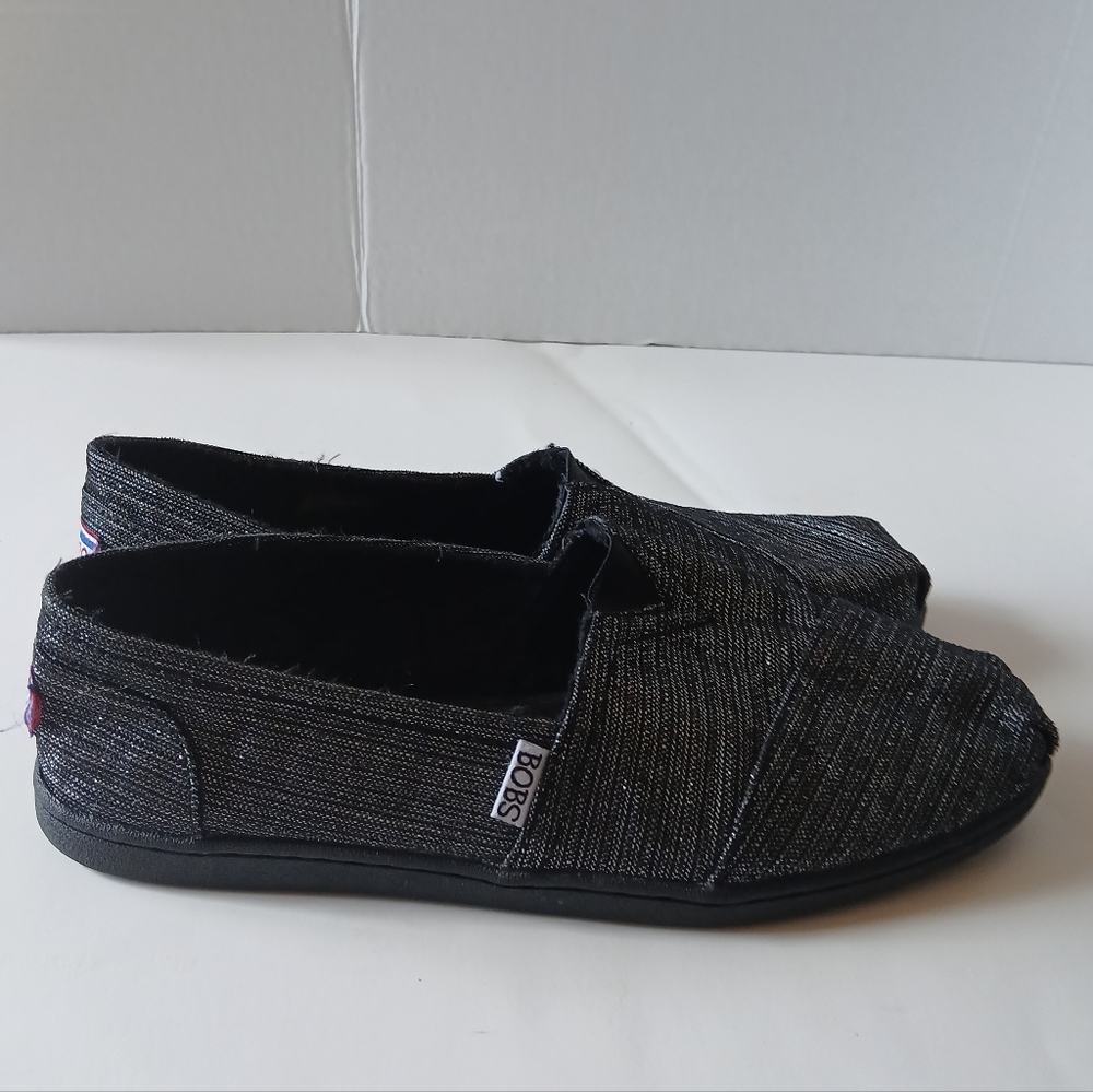 BOBS from Skechers Glittery Black Loafers